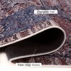 SKRAN Washable Area Rugs, Low-Pile, Non-Slip, Non-Shedding, Foldable, Kid & Pet Friendly -for Living Room, Bedroom, Kitchen, (Burgundy/Blue) - 4 of 4
