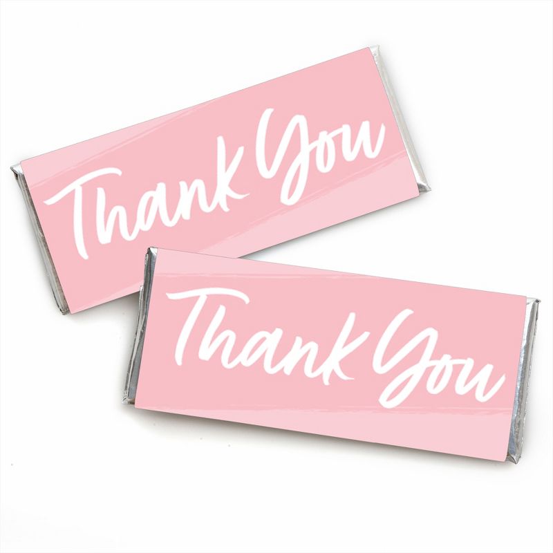 Big Dot of Happiness Pink Elegantly Simple - Candy Bar Wrapper Guest Party Favors - Set of 24, 1 of 5