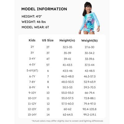 Stitch Disney Stitch Toddler Girls Kids Two Piece Long Sleeve Swimsuit Rashguard Swimwear Sets Bathing Suit (Blue, Kids: 10-11 Years) — фото 8