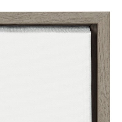 Gray Framed Canvas Print of Young Elephant with Raised Trunk, 23" x 33"