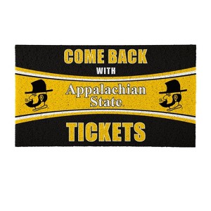 Evergreen Come Back with Tickets Appalachian State University 28" x 16" Woven PVC Indoor Outdoor Doormat - 1 of 4