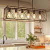 DORESshop 6-Light Brown/Oil Rubbed Bronze Farmhouse Chandelier, Large Industrial Kitchen Island Pendant Light for Dining Room - 2 of 4
