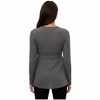 Anna-Kaci Women's Long Sleeve Maternity Top with Textured Knit Fabric and Side Bow Detail - 4 of 4