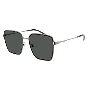 Emporio Armani EA 2159D 301487 Womens Square Sunglasses Shiny Gunmetal/Black 57mm - 1 of 3