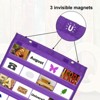 Unique Bargains Magnetic Wall Hanging Small Double-Sided Classroom Pocket Chart - 3 of 4