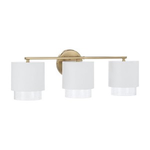 Capital Lighting Weller 3 - Light Vanity in  Matte Brass/White - 1 of 4