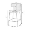 Modern PU Leather Height Bar Stool With Backrest Set of 2,With Sturdy Iron Legs,Modern Stool Bar,Height Counter Stool-Cuddlewood - 4 of 4