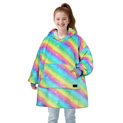 Catalonia Oversized Wearable Blanket Hoodie Sweatshirt for Kid Girl Boy,  Fleece Cozy Hooded Pullover for 7-16 yr Teen Youth Kid, Christmas Gift Idea