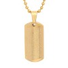 Steeltime Ladies stainless steel 'padre nuestro' prayer pendant with 24" chain. Color Options: Silver, Gold - 2 of 4