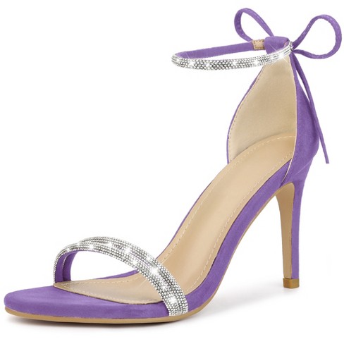 Purple rhinestone heels online