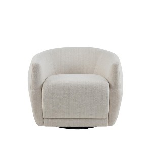NicBex Modern Accent Chair Swivel Chair with 360 Degrees Barrel Chair Comfy Chair Living Room Chair for Reading Room, Bedroom, Cream White - 1 of 4