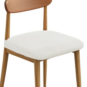 Unique Bargains Washable Stretch Soft Dining Chair Cushion Covers 2 Pcs - 1 of 4