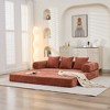 Foldable sofa bed with no bones to break, high-density foam with chenille fabric, suitable for living rooms, bedrooms, and recreation rooms. - 2 of 4