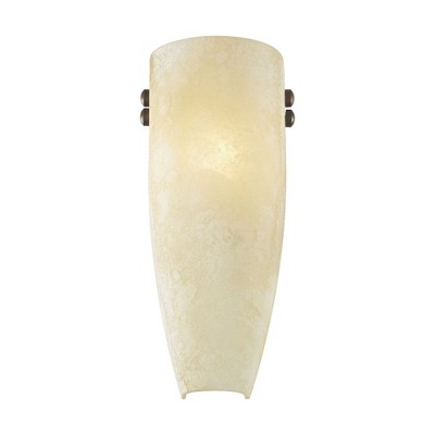 Imperial Bronze 12'' Wall Sconce with Scavo Glass