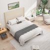 NicBex Queen/King Upholstered Bed Frame with 54" High Wingback Headboard,Platform Bed Frame with Wood Slat Support,No Box Spring Needed,Easy Assembly - 3 of 4