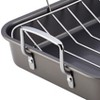 Farberware 12" x 16" Nonstick Roaster with Rack: Steel, Riveted Handle, Oven-Safe, Turkey Roasting Pan, Even-Heating - 4 of 4