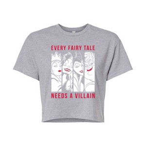 Women's - Disney Villains - Every Fairy Tale Needs A Villian Cropped Graphic T-Shirt - 1 of 4
