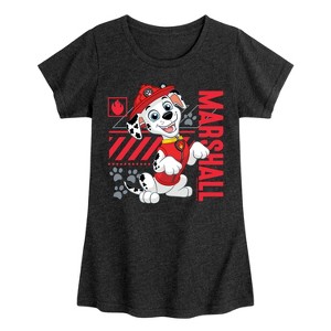 Girls' - Paw Patrol - Marshall Fitted Short Sleeve Graphic T-Shirt - 1 of 4