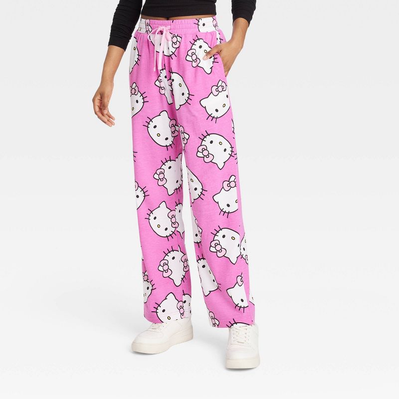 Women's Hello Kitty Graphic Pants - Pink, 1 of 4