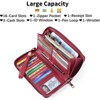 Clotth Womens RFID Blocking Wallet - Large Capacity PU Leather Zip Around Clutch with Detachable Wristlet, Easy to Use for Daily & Travel - 4 of 4