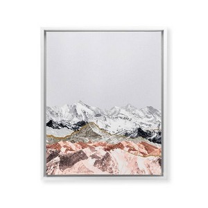 Iveta Abolina Mountains Framed Art Canvas Pastel White - Deny Designs - 1 of 4