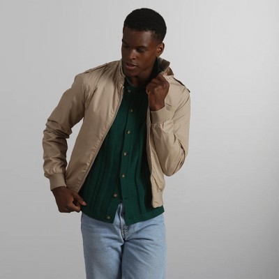 Мужские куртки Members Only Men's Classic Iconic Racer Bomber Jacket - Khaki - Large — фото 3