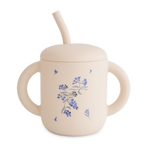 Mushie Silicone Training Cup + Straw - 1 of 4