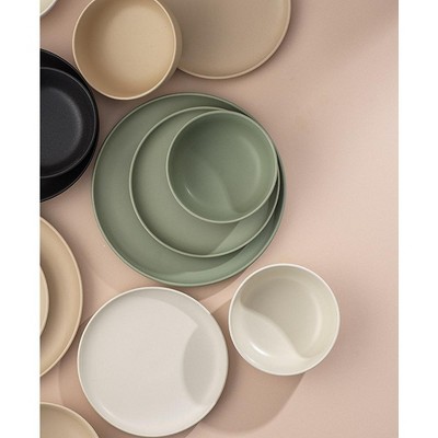 Matte Linen Ceramic 10.5" Dinner Plates Set of 6