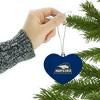 Hofstra University Lions Logo Heart Love Wood Christmas Tree Holiday Ornament - 3 of 3