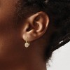 Black Bow Jewelry 10mm Floral Dangle Earrings in 14k Yellow Gold and White Rhodium - 3 of 4