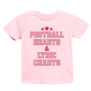 Football Hearts & Lyric Charts - Kids Youth Short Sleeve Tee and Toddler Short Sleeve Tee - 1 of 3