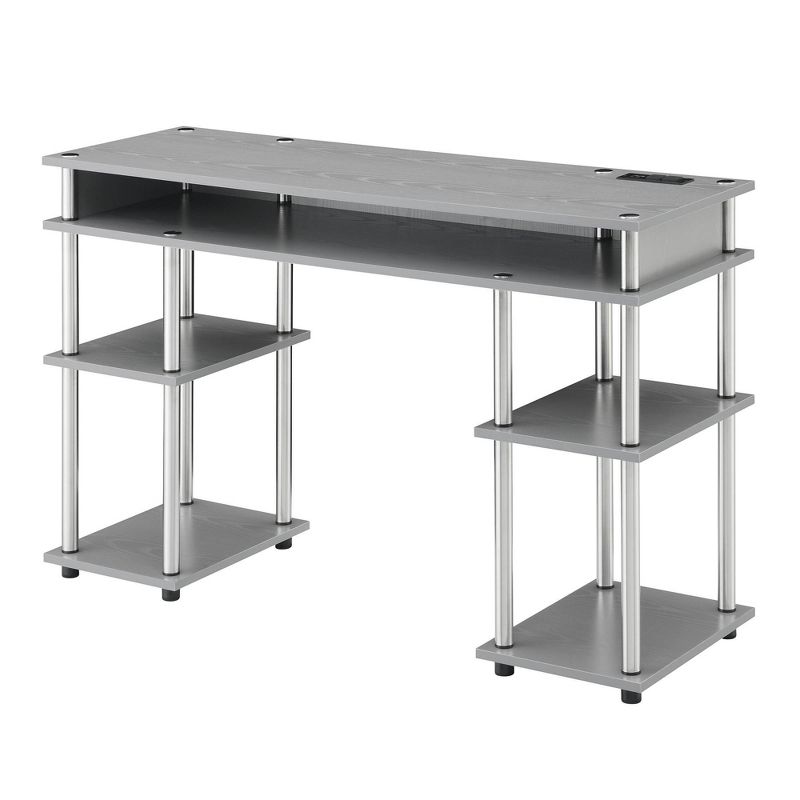 Designs2Go No Tools Student Desk with Charging Station and Shelves - Breighton Home, 1 of 9