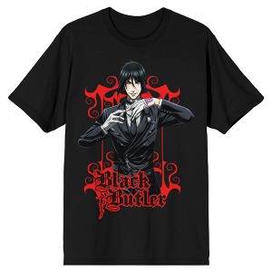 Black Butler Sebastian Men's Black T-shirt - 1 of 1