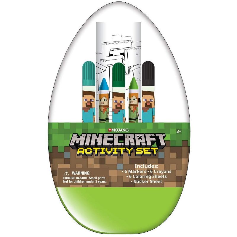 Minecraft Activity Egg Craft Kit | Coloring Pages | Stickers | Markers | Crayons, 1 of 7
