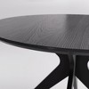 YOUNIKE Round Dining Table for Small Spaces, Modern Wooden Kitchen Table with Metal Legs, Living Room Table for Kitchen, Breakfast Nook - 4 of 4