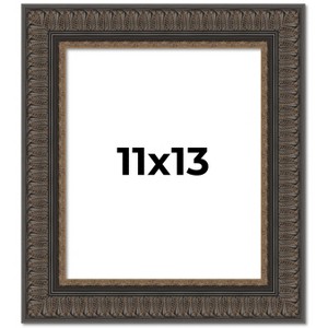 PosterPalooza | Photo Size Museum Brown Picture Frame - UV Acrylic, Foam Board Backing, Hanging Hardware - 1 of 4