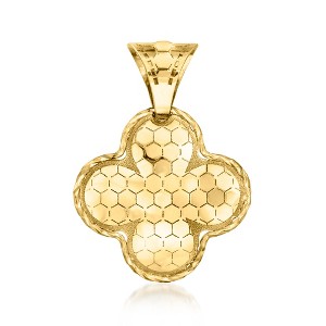 Ross-Simons Italian 18kt Yellow Gold Honeycomb Clover Pendant Size 0.75 - 1 of 3