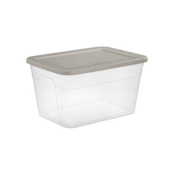 56qt Storage Box clear with Green or Gray Lids - Room Essentials™