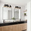 Vintage Black and Gold 3-Light Vanity Wall Lamp, Industrial Metal Fixture for Bathroom or Hallway - 4 of 4