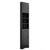 CAVINAS 67" Triangular Bathroom Corner Cabinet with 2 Doors&3 Cubbies,Tall Space-Saving Freestanding Cabinet for Any Corner - 2 of 4