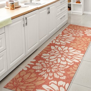 JONATHAN Y Zinnia Modern Floral Textured Weave Indoor/Outdoor Area Rug - 1 of 4
