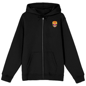 Power Rangers Trini Wielding Daggers Adult Black Long Sleeve Zip-Up Hoodie - 1 of 4