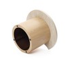 LuxenHome Set of Two Nesting Tables, Faux Travertine & Wood Grain Finish, Quality Manufactured Wood Brown - 3 of 4