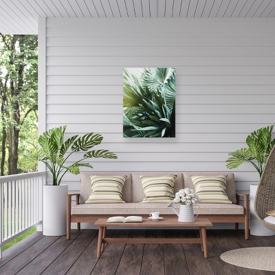Incado Green Botanical Outdoor Canvas Print 14x19