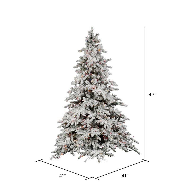 Vickerman Flocked Utica Fir Artificial Christmas Tree, 3 of 4