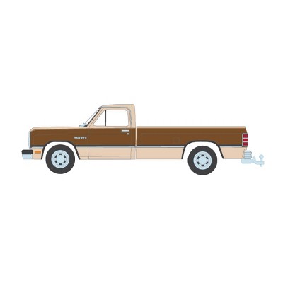 Greenlight Collectibles 1/64 Two Tone Brown 1992 Dodge Ram 1st Generation Pickup Truck Outback Toys Exclusive 51384-D
