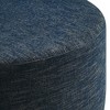 Modway Callum Large 38 in. Round Woven Heathered Fabric Upholstered Ottoman - 3 of 4