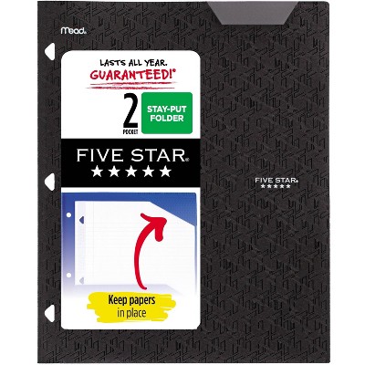 Five Star 2 Pocket Plastic Folder