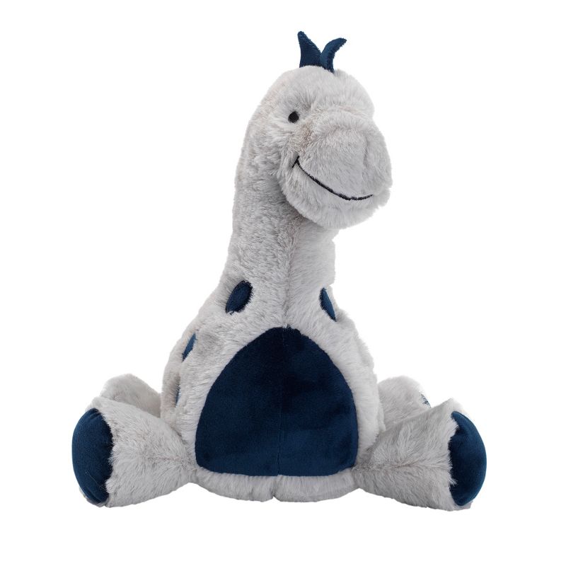 Lambs & Ivy Baby Dino Blue/Gray Plush Dinosaur Stuffed Animal Toy Plushie- Spike, 2 of 8
