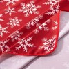Linen Christmas Tablecloth, Red Table Cloth Round/Rectangle Table for Snowflakes Christmas Decorations - 3 of 4